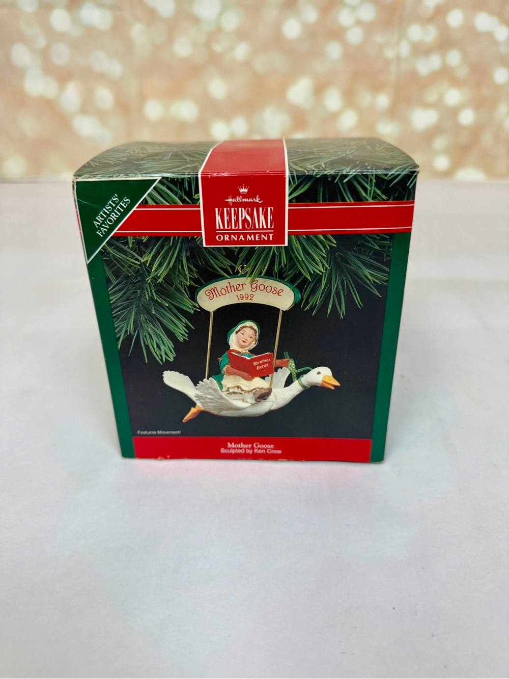 VTG 1992 Hallmark Keepsake Christmas Ornament "Mother Goose" Featuring Movement